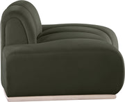 Jace Velvet Upholstered Accent Chair in Green - 44093Green-C