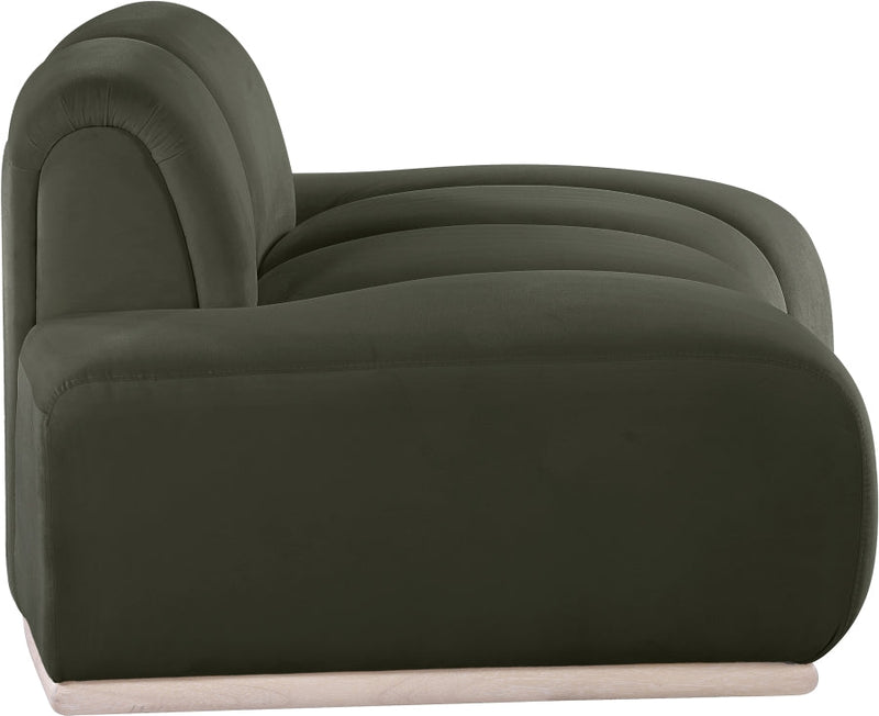 Jace Velvet Upholstered Accent Chair in Green - 44093Green-C