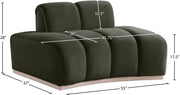 Jace Velvet Upholstered Accent Chair in Green - 44093Green-C