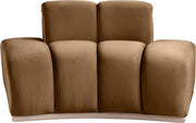Jace Velvet Upholstered Accent Chair in Saddle - 44093Saddle-C