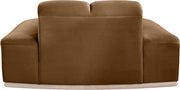 Jace Velvet Upholstered Accent Chair in Saddle - 44093Saddle-C
