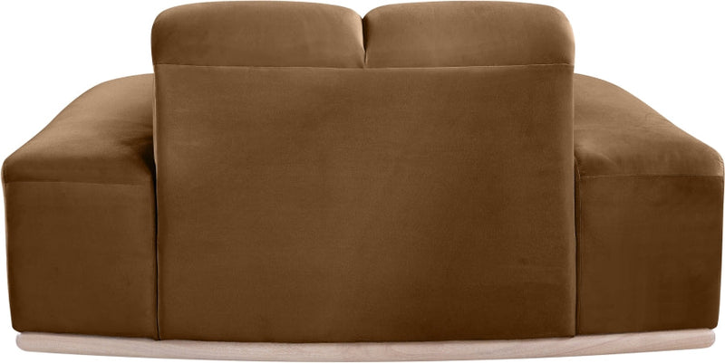Jace Velvet Upholstered Accent Chair in Saddle - 44093Saddle-C