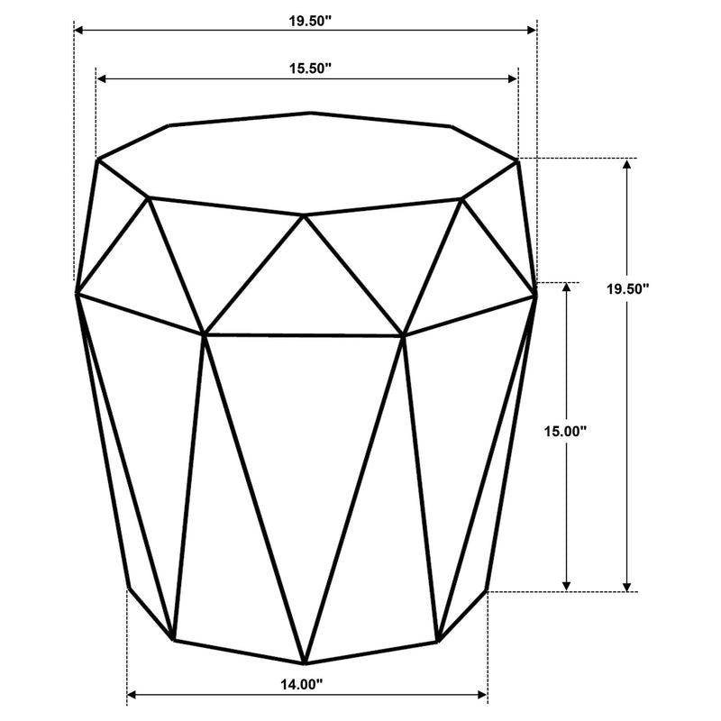Jacinto Octagonal Solid Mango Wood Side Table Grey - 931159