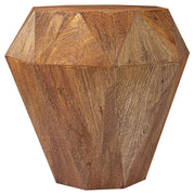 Jacinto Octagonal Solid Mango Wood Side Table Natural Brown - 931158