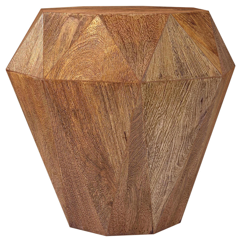 Jacinto Octagonal Solid Mango Wood Side Table Natural Brown - 931158