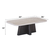 Jacory Coffee Table w/Bottocino Marble Top - LV04765