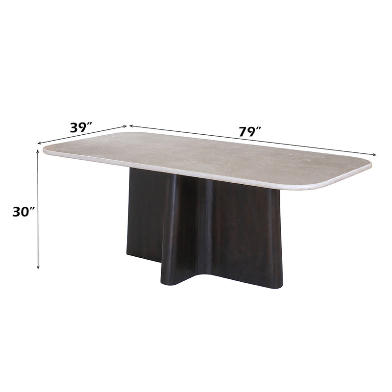 Jacory Dining Table w/Bottocino Marble Top - DN04775
