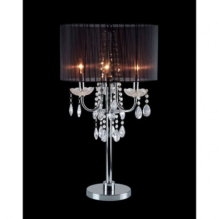 Jada Chrome/Black Table Lamp - L76733BK-T