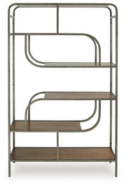 Jaddon Brown/Antique Silver Bookcase - A4000587