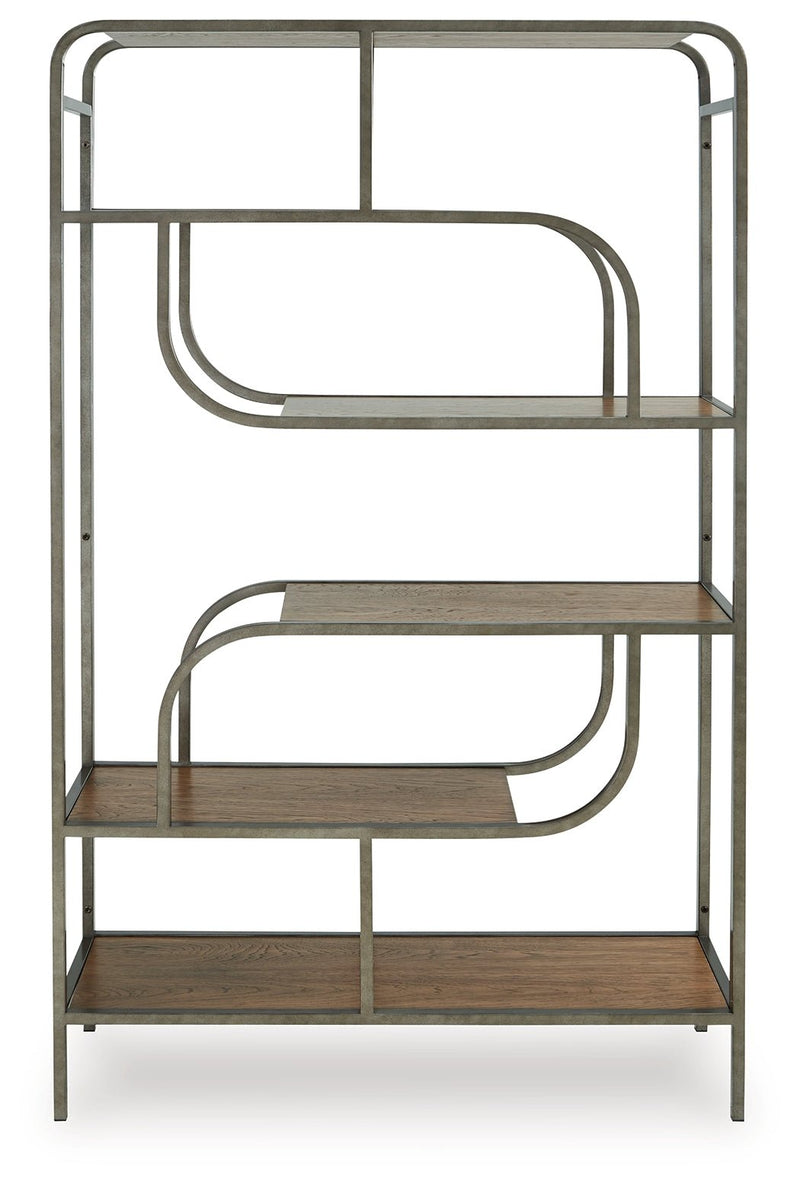 Jaddon Brown/Antique Silver Bookcase - A4000587