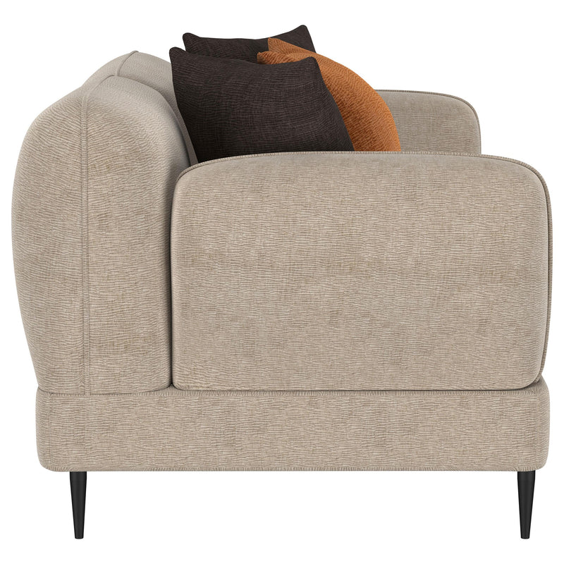 Jade 2-piece Chenille Upholstered Sofa Set Latte - 509411-S2