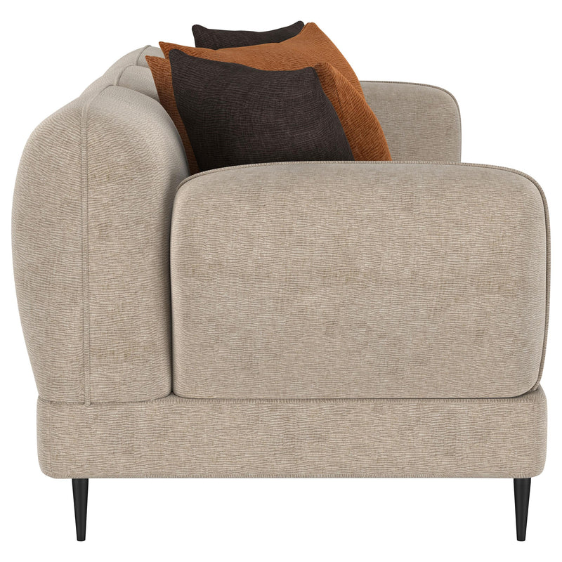 Jade 2-piece Chenille Upholstered Sofa Set Latte - 509411-S2