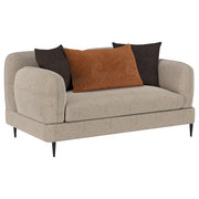 Jade 2-piece Chenille Upholstered Sofa Set Latte - 509411-S2