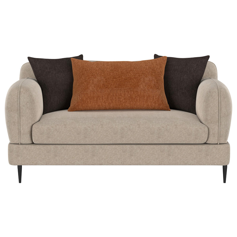 Jade 2-piece Chenille Upholstered Sofa Set Latte - 509411-S2