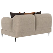 Jade 2-piece Chenille Upholstered Sofa Set Latte - 509411-S2