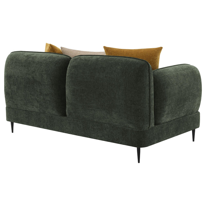 Jade Chenille Upholstered Modern Track Arm Loveseat Green - 509132