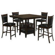 Jaden 5-piece Square Counter Height Dining Set Espresso - 100958-S5
