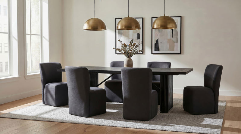 Jaelynn Upholstered Dining Side Chair Charcoal (Set of 2) - 107052CHAR