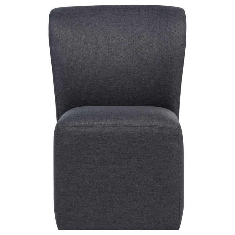 Jaelynn Upholstered Dining Side Chair Charcoal (Set of 2) - 107052CHAR