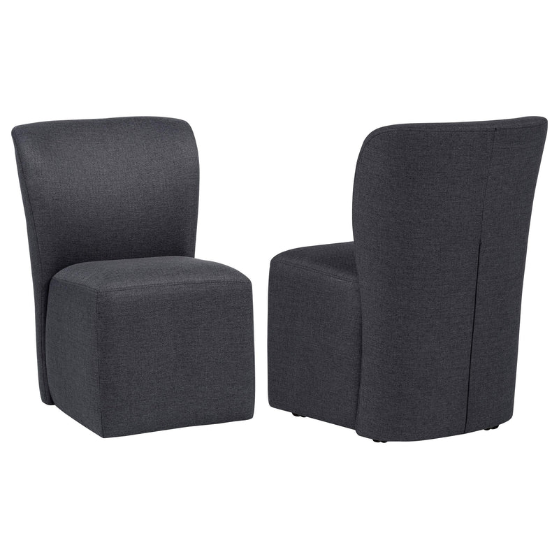 Jaelynn Upholstered Parsons Dining Side Chair Charcoal (Set of 2) - 107052CHAR