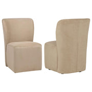 Jaelynn Upholstered Parsons Dining Side Chair Tan (Set of 2) - 107052TAN