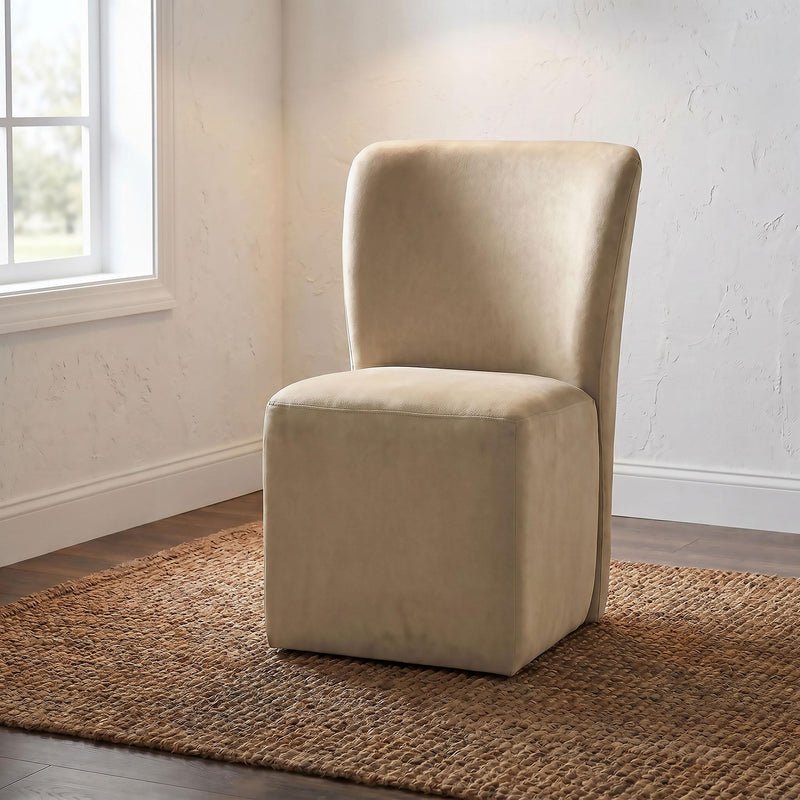Jaelynn Upholstered Parsons Dining Side Chair Tan (Set of 2) - 107052TAN