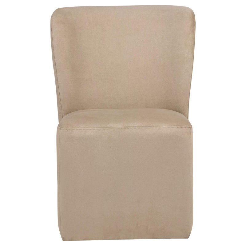 Jaelynn Upholstered Parsons Dining Side Chair Tan (Set of 2) - 107052TAN