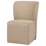 Jaelynn Upholstered Parsons Dining Side Chair Tan (Set of 2) - 107052TAN
