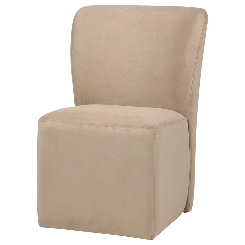 Jaelynn Upholstered Parsons Dining Side Chair Tan (Set of 2) - 107052TAN