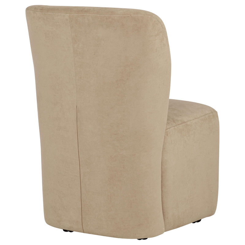 Jaelynn Upholstered Parsons Dining Side Chair Tan (Set of 2) - 107052TAN