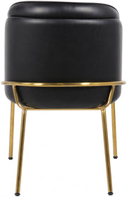 Jagger Vegan Leather Upholstered Dining Chair in Black, Set of 2 - 882Black-C