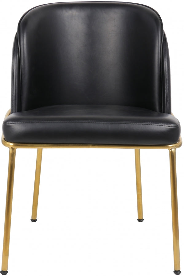Jagger Vegan Leather Upholstered Dining Chair in Black, Set of 2 - 882Black-C