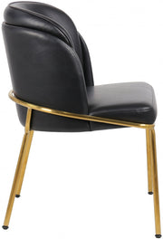 Jagger Vegan Leather Upholstered Dining Chair in Black, Set of 2 - 882Black-C