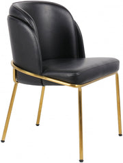 Jagger Vegan Leather Upholstered Dining Chair in Black, Set of 2 - 882Black-C