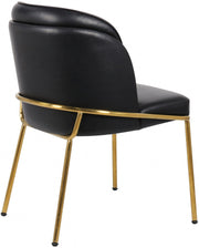 Jagger Vegan Leather Upholstered Dining Chair in Black, Set of 2 - 882Black-C