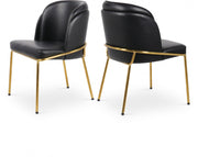 Jagger Vegan Leather Upholstered Dining Chair in Black, Set of 2 - 882Black-C