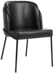 Jagger Vegan Leather Upholstered Dining Chair in Black, Set of 2 - 883Black-C