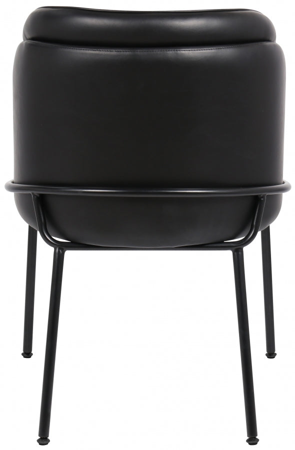 Jagger Vegan Leather Upholstered Dining Chair in Black, Set of 2 - 883Black-C