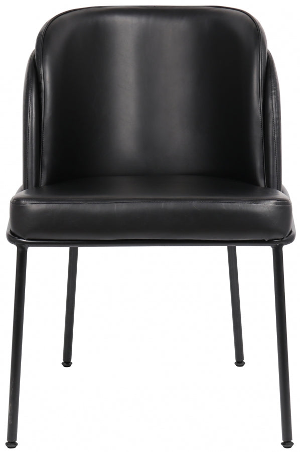 Jagger Vegan Leather Upholstered Dining Chair in Black, Set of 2 - 883Black-C
