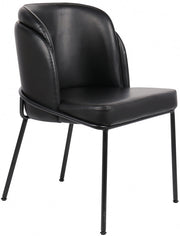 Jagger Vegan Leather Upholstered Dining Chair in Black, Set of 2 - 883Black-C