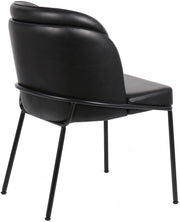Jagger Vegan Leather Upholstered Dining Chair in Black, Set of 2 - 883Black-C