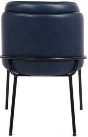 Jagger Vegan Leather Upholstered Dining Chair in Blue, Set of 2 - 883Navy-C