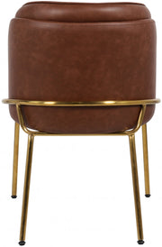 Jagger Vegan Leather Upholstered Dining Chair in Brown, Set of 2 - 882Brown-C