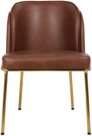 Jagger Vegan Leather Upholstered Dining Chair in Brown, Set of 2 - 882Brown-C