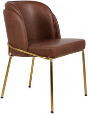 Jagger Vegan Leather Upholstered Dining Chair in Brown, Set of 2 - 882Brown-C