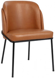 Jagger Vegan Leather Upholstered Dining Chair in Cognac, Set of 2 - 883Cognac-C