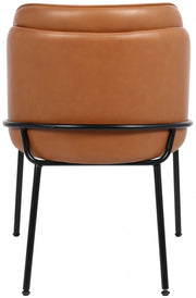 Jagger Vegan Leather Upholstered Dining Chair in Cognac, Set of 2 - 883Cognac-C