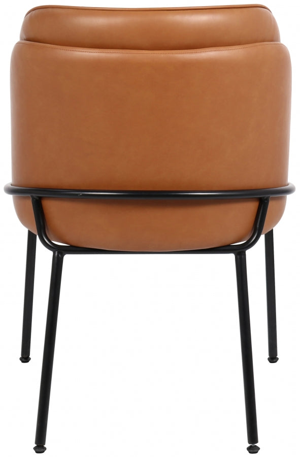 Jagger Vegan Leather Upholstered Dining Chair in Cognac, Set of 2 - 883Cognac-C