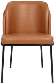 Jagger Vegan Leather Upholstered Dining Chair in Cognac, Set of 2 - 883Cognac-C