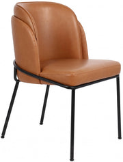 Jagger Vegan Leather Upholstered Dining Chair in Cognac, Set of 2 - 883Cognac-C